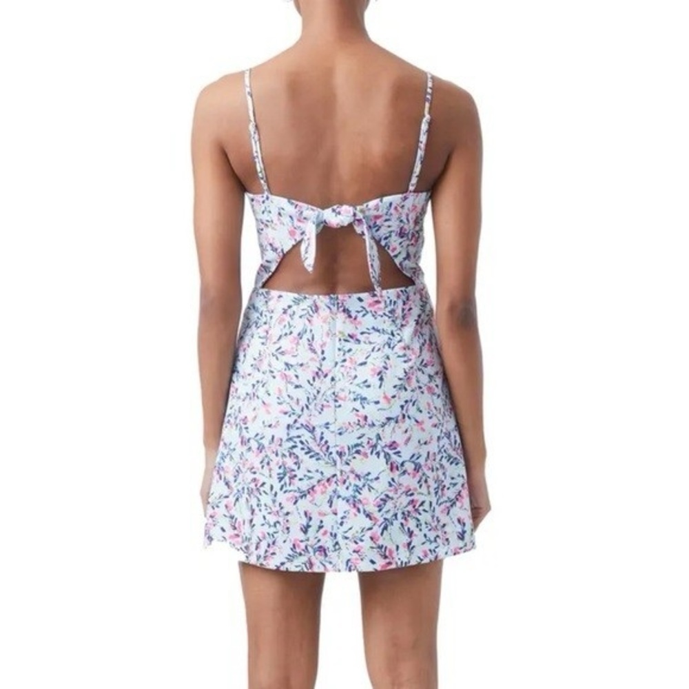 Floral Tie-Back Mini Dress